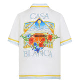 Camicia con stampasul retro in bianco Casablanca - uomo 