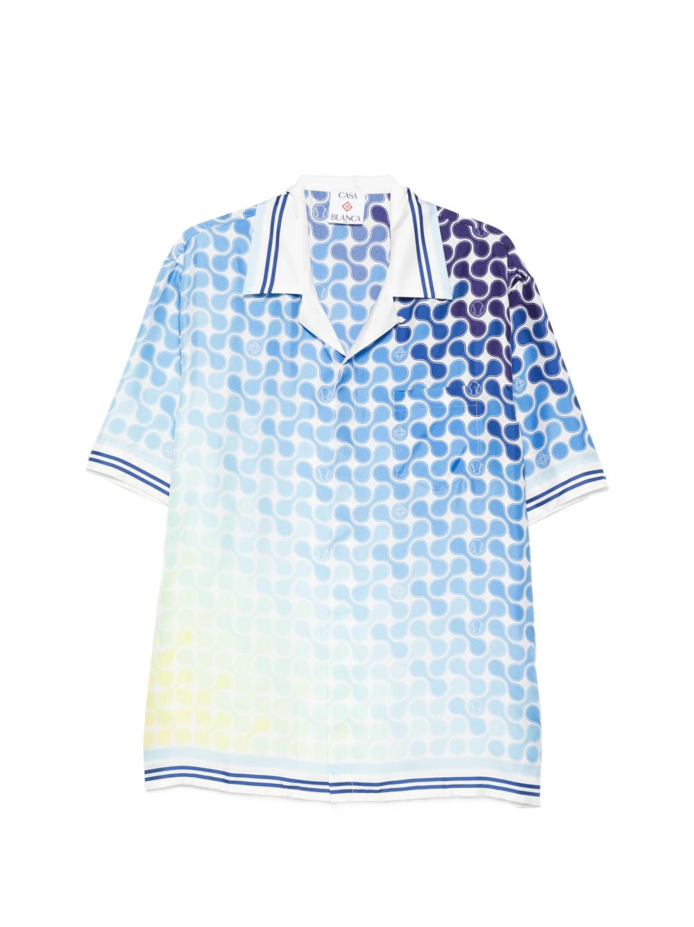 Camicia in seta con stampa grafica multicolore Casablanca - uomo 