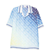 Camicia in seta con stampa grafica multicolore Casablanca - uomo 