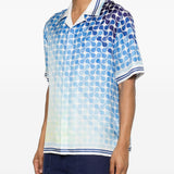 Camicia in seta con stampa grafica multicolore Casablanca - uomo 
