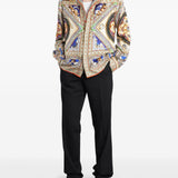 Camicia in seta con stampa grafica multicolore Casablanca - uomo 