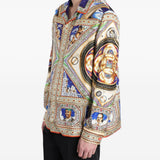Camicia in seta con stampa grafica multicolore Casablanca - uomo 