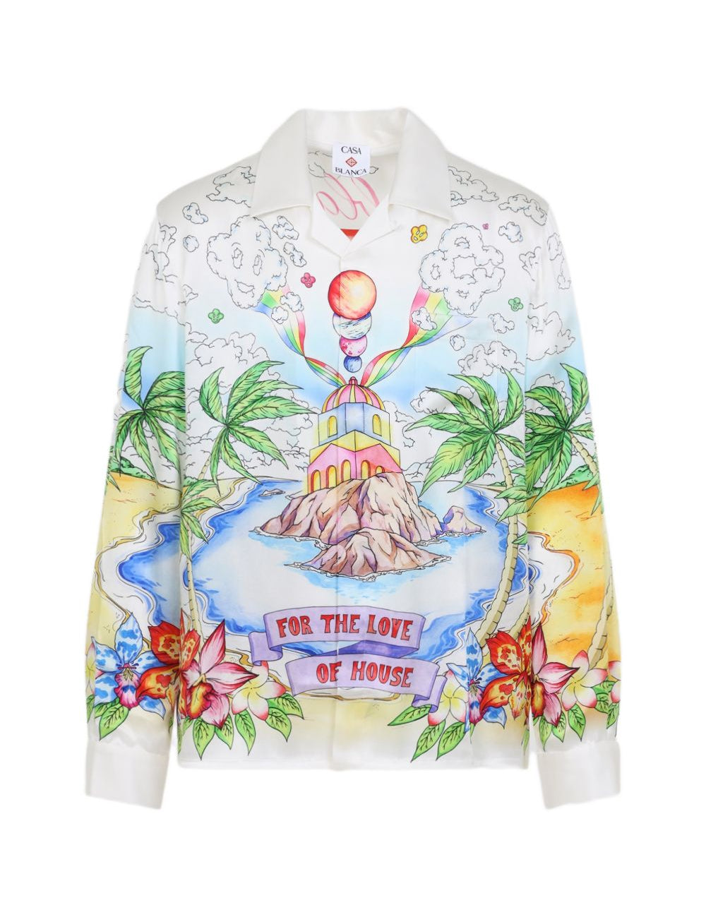 Camicia a maniche lunghe con stampa multicolor Casablanca - uomo 