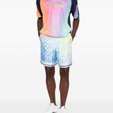 Shorts elasticizzati con fantasia in blu Casablanca - uomo 