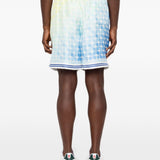 Shorts elasticizzati con fantasia in blu Casablanca - uomo 