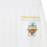 Shorts in seta in bianco Casablanca - uomo 