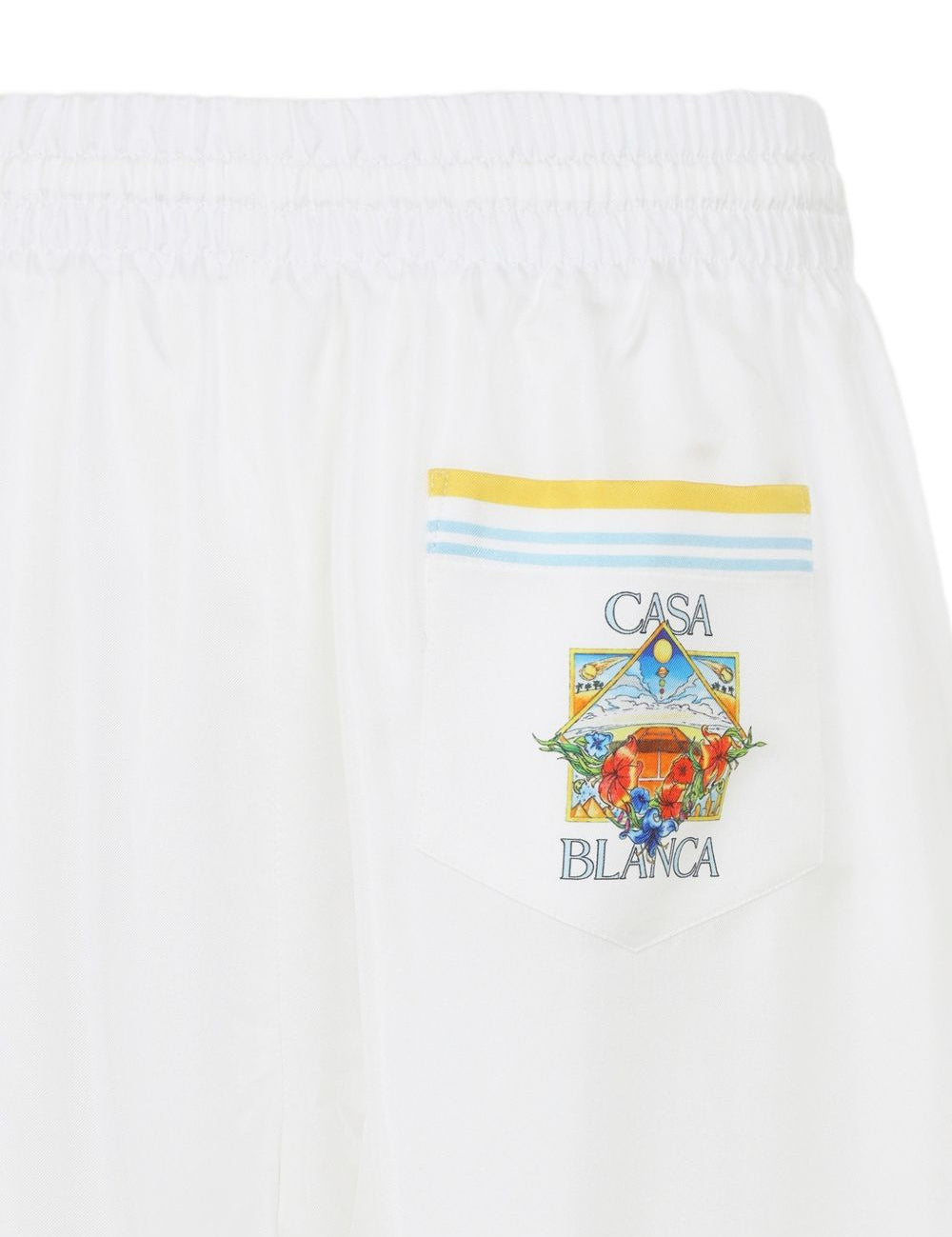 Shorts in seta in bianco Casablanca - uomo 