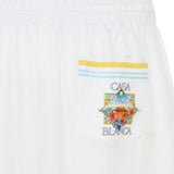 Shorts in seta in bianco Casablanca - uomo 