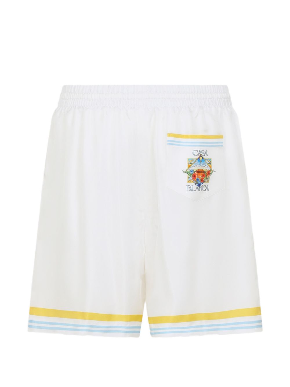 Shorts in seta in bianco Casablanca - uomo 