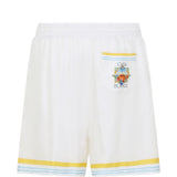 Shorts in seta in bianco Casablanca - uomo 