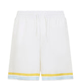 Shorts in seta in bianco Casablanca - uomo 