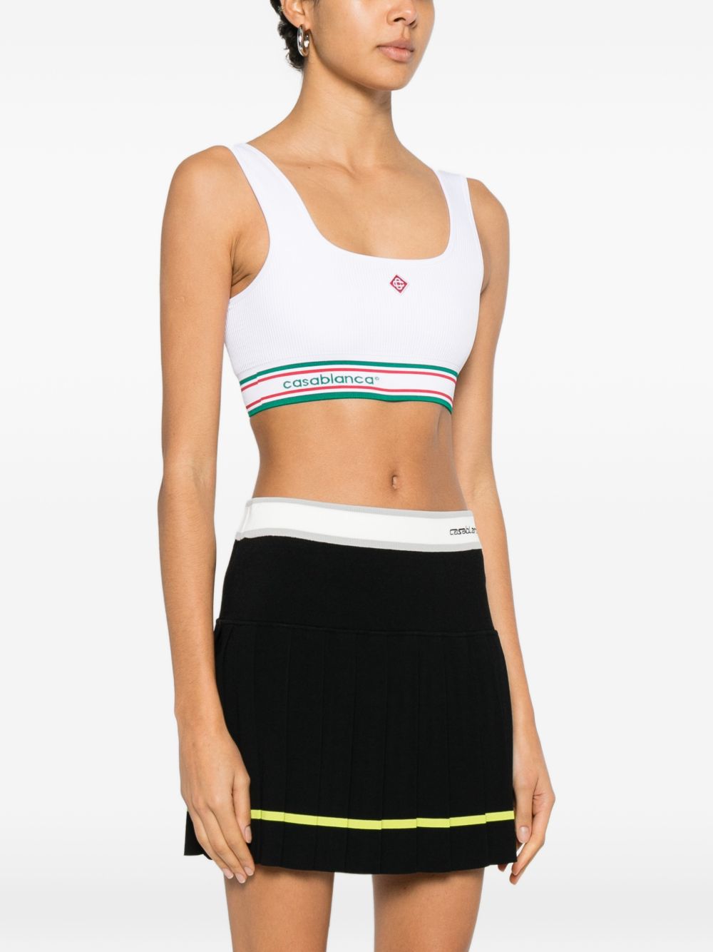 Top a righe a costine in bianco Casablanca - donna 