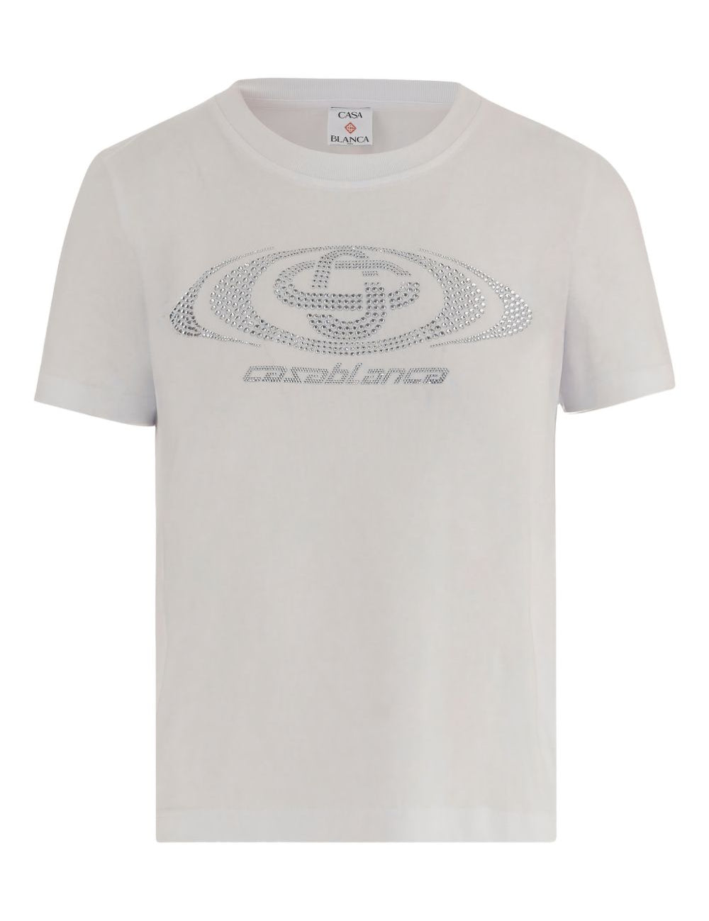 T-shirt con logo in bianco Casablanca - donna 