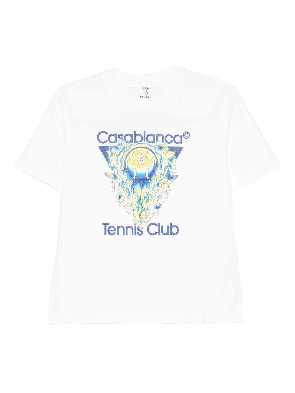 T-shirt a maniche corte con stampa grafica in bainco Casablanca - donna 
