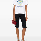 T-shirt a maniche corte con stampa grafica in bainco Casablanca - donna 