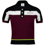 Polo con dettaglio a righe in borgogna Casablanca - donna 