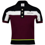Polo con dettaglio a righe in borgogna Casablanca - donna 