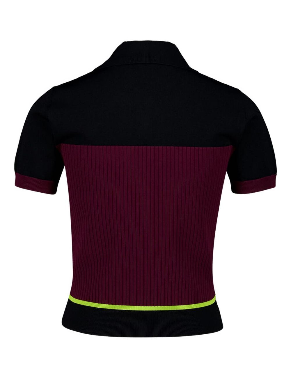Polo con dettaglio a righe in borgogna Casablanca - donna 