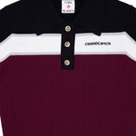 Polo con dettaglio a righe in borgogna Casablanca - donna 