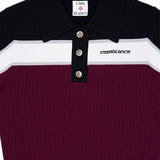 Polo con dettaglio a righe in borgogna Casablanca - donna 