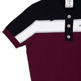 Polo con dettaglio a righe in borgogna Casablanca - donna 