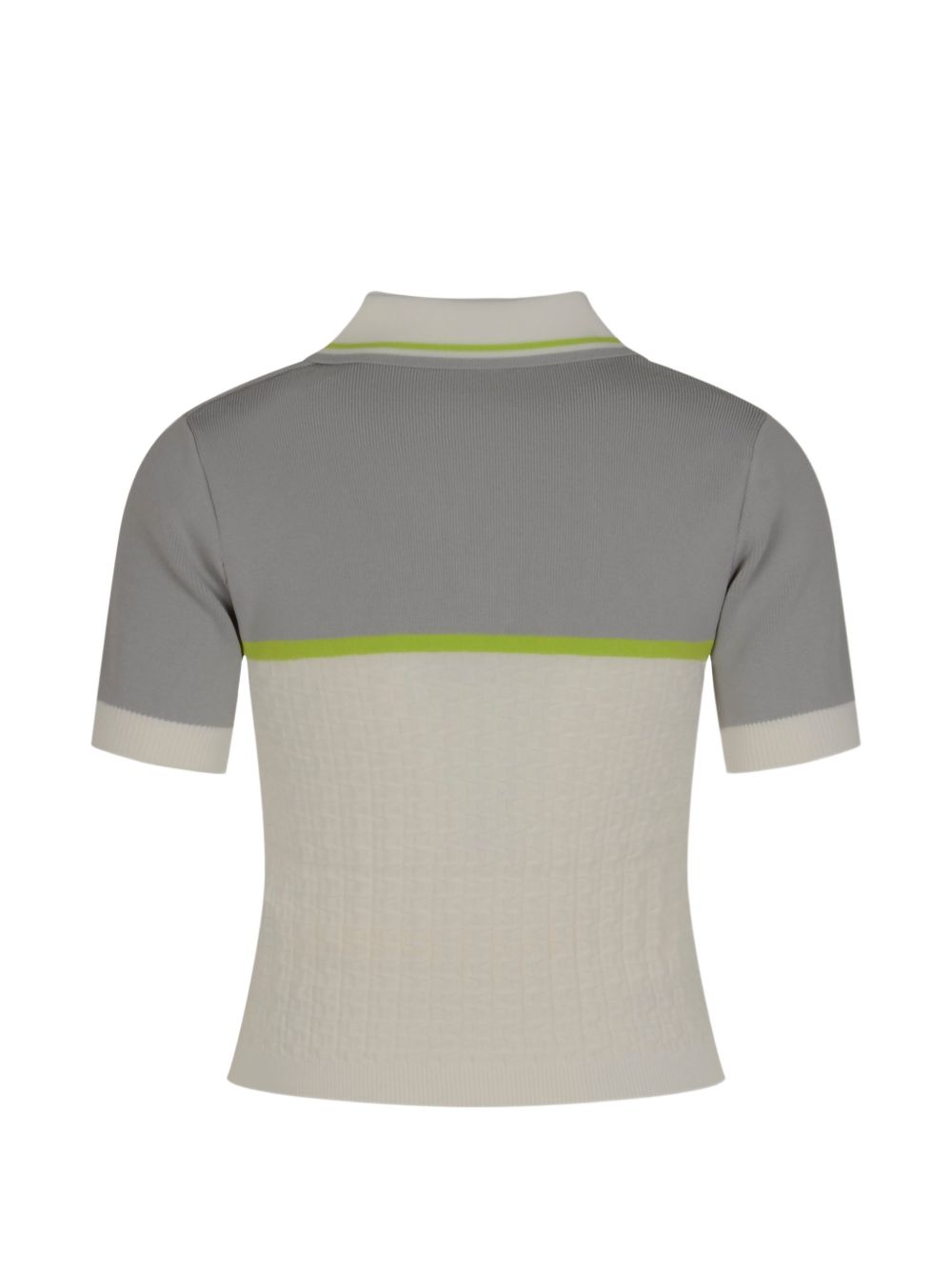 Polo a righe con zip in bianco Casablanca - donna 