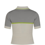Polo a righe con zip in bianco Casablanca - donna 