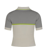 Polo a righe con zip in bianco Casablanca - donna 