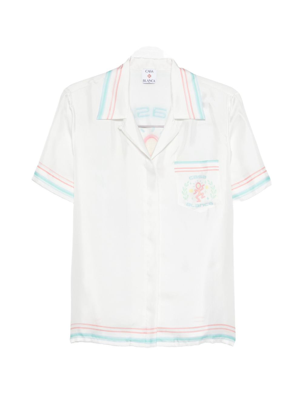 Camicia con stampasul retro in bianco Casablanca - donna 