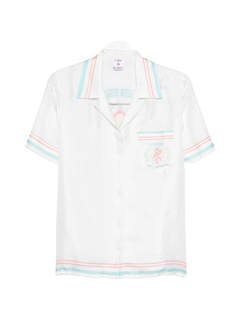 Camicia con stampasul retro in bianco Casablanca - donna 