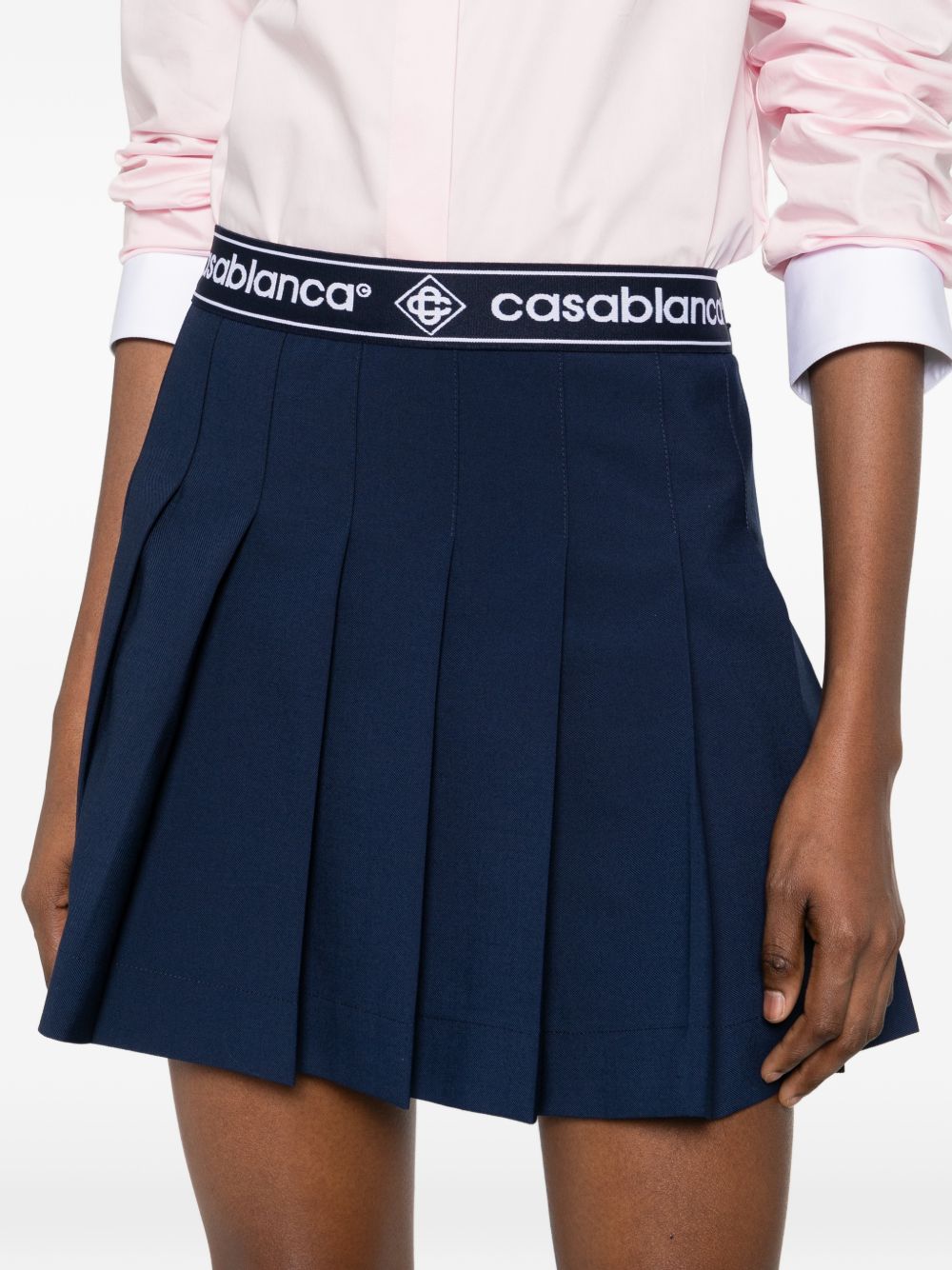 Minigonna con logo in blu Casablanca - donna 