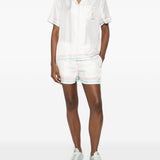 Pantaloncini con finiture a righe in bianco Casablanca - donna 