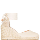 Espadrillas con zeppa in tela Carina in avorio Castañer - donna 