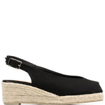 Sandali con zeppa in nero - donna 