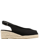 Sandali con zeppa in nero - donna 