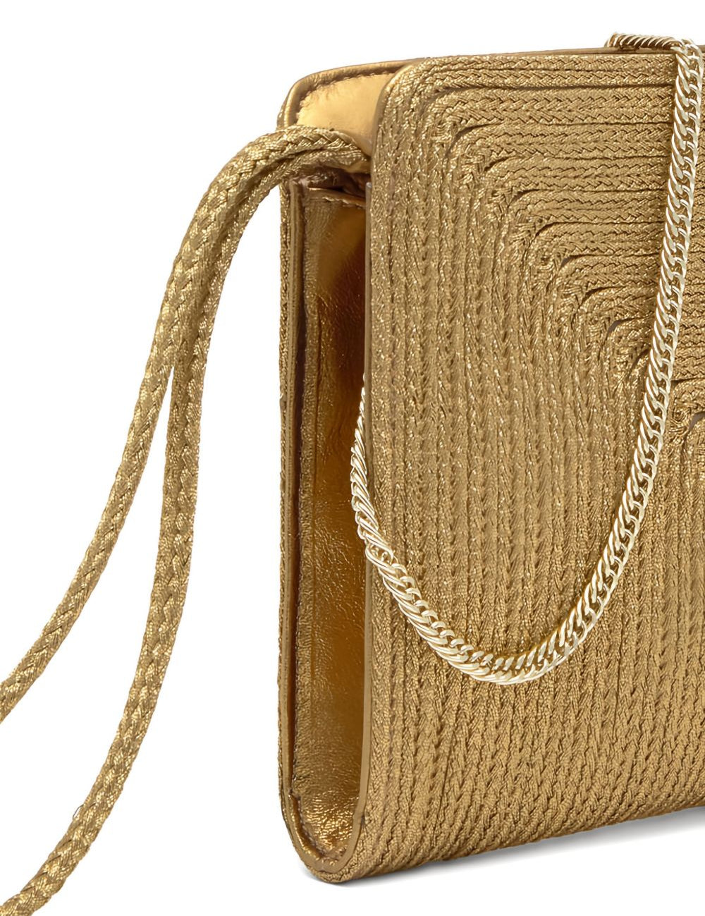 Clutch intrecciato bali in oro Castañer - donna 