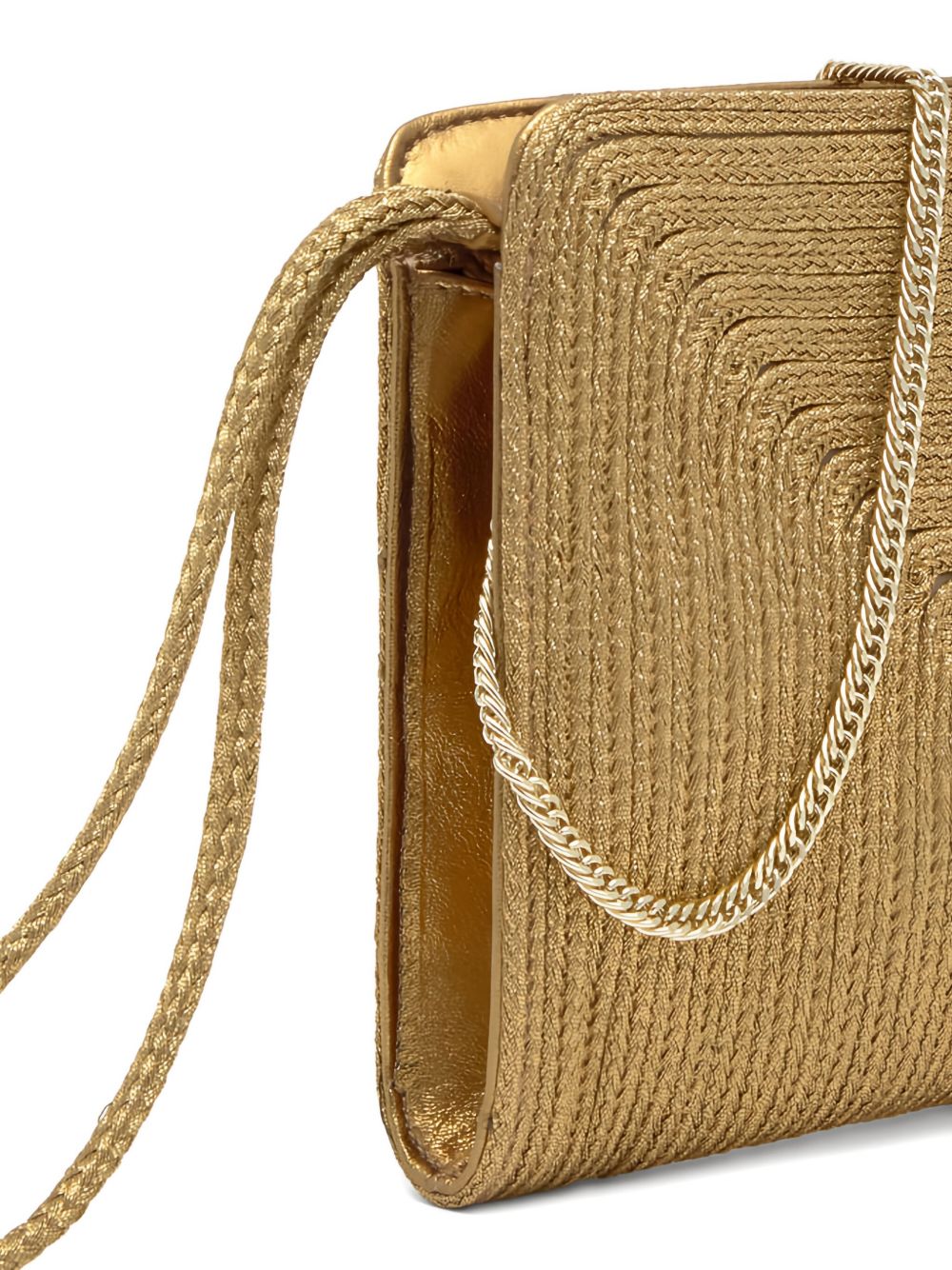 Clutch intrecciato bali in oro Castañer - donna 