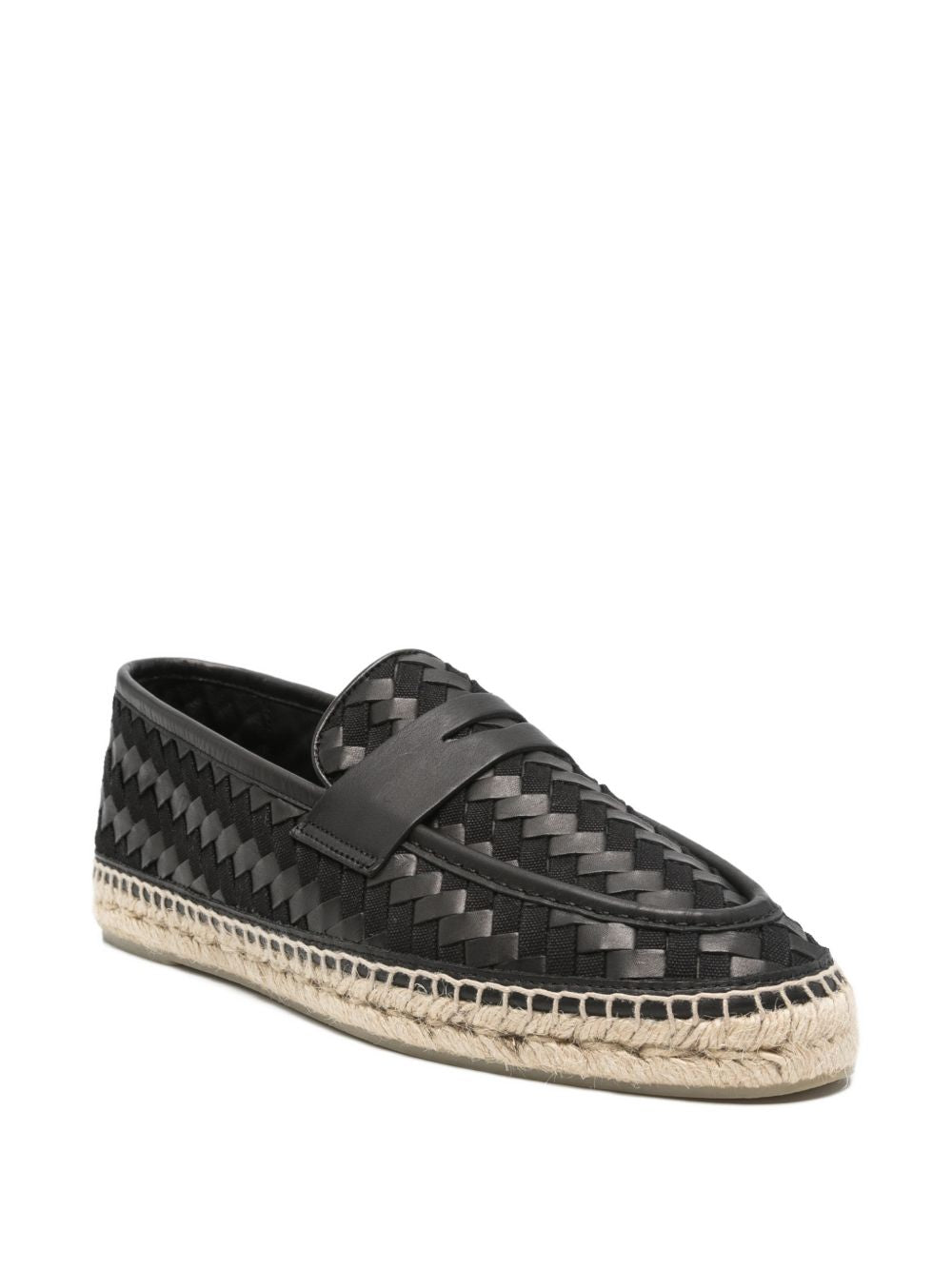 Espadrilles intrecciate a forma di penny in nero Castañer - uomo 