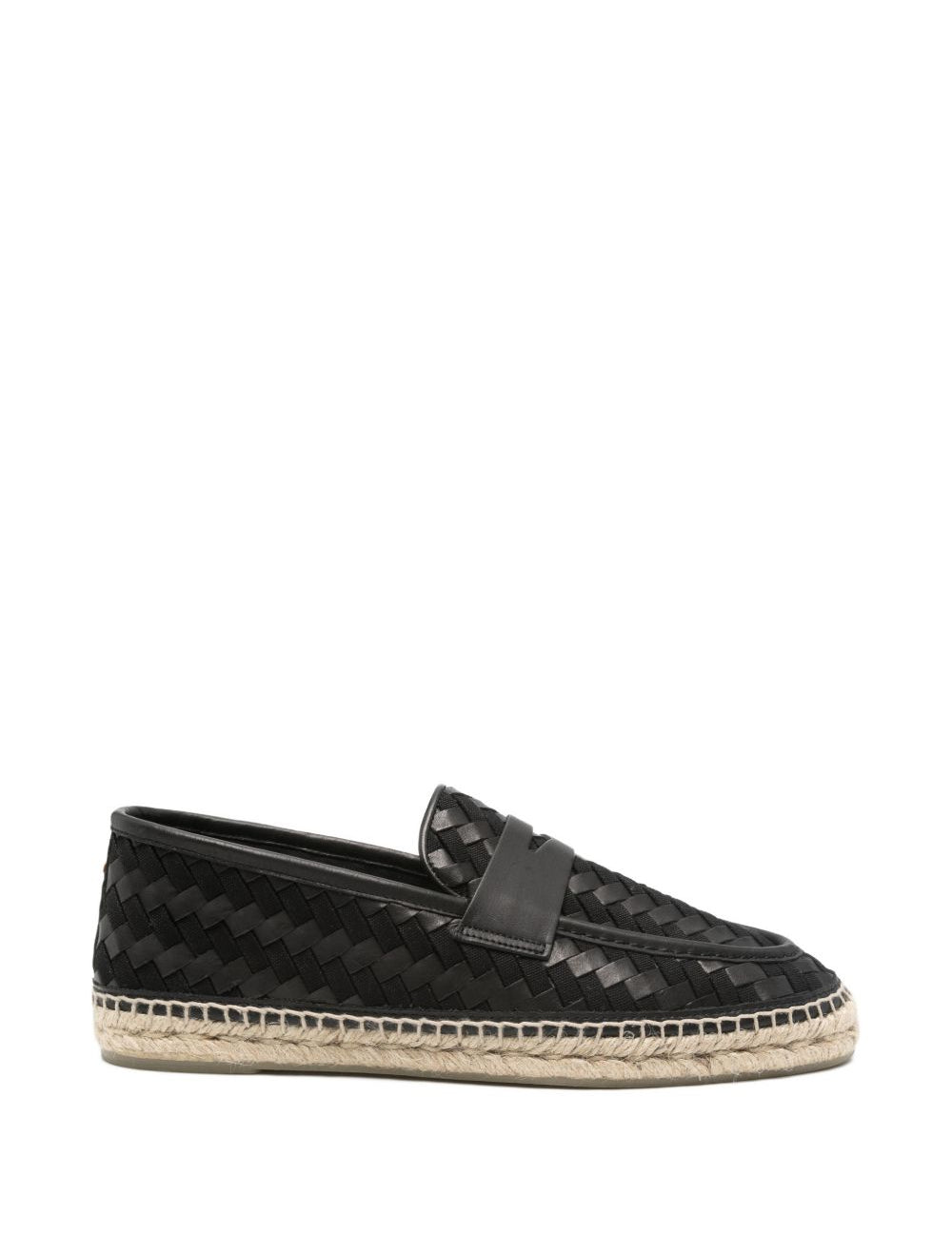 Espadrilles intrecciate a forma di penny in nero Castañer - uomo 