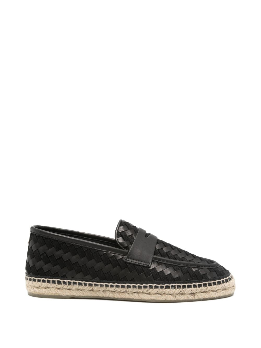 Espadrilles intrecciate a forma di penny in nero Castañer - uomo 