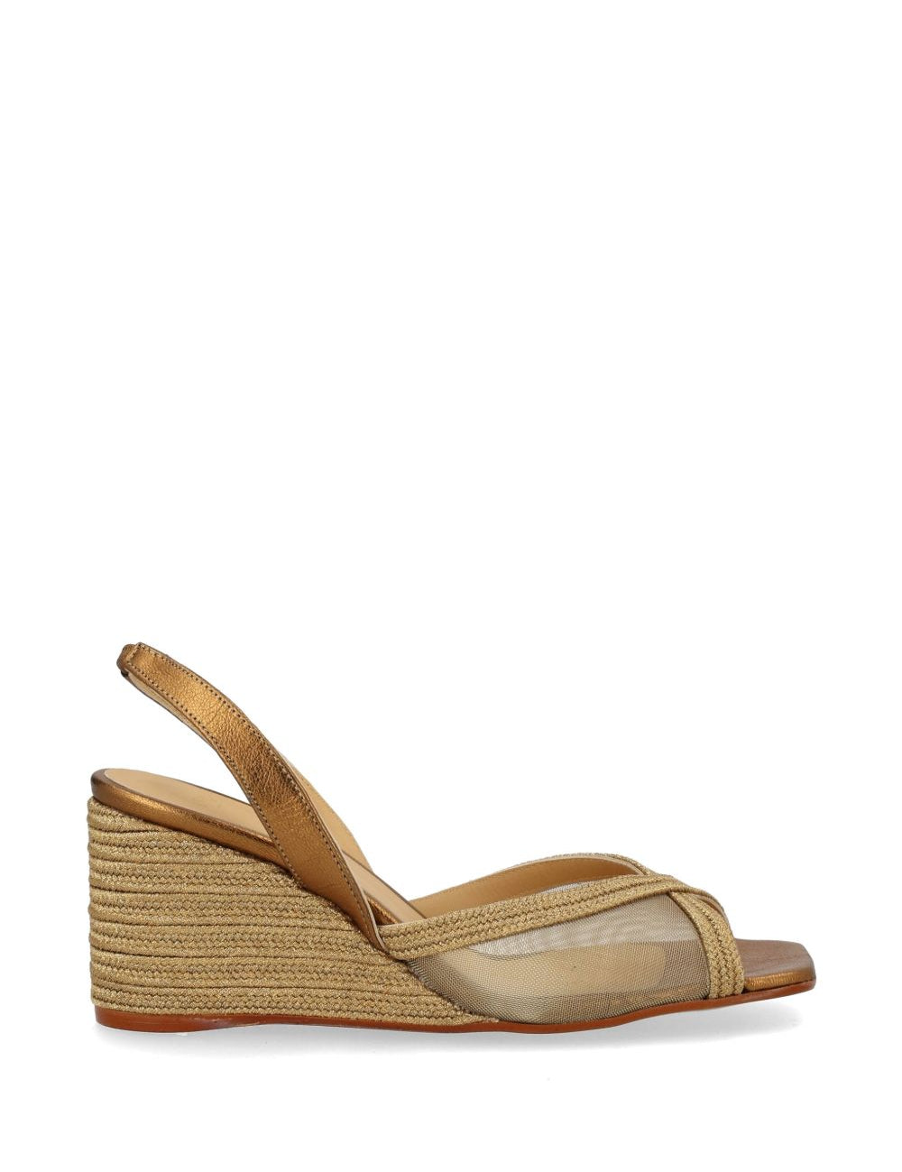 Espadrillas a zeppa Betty con punta quadrata in oro Castañer - donna 