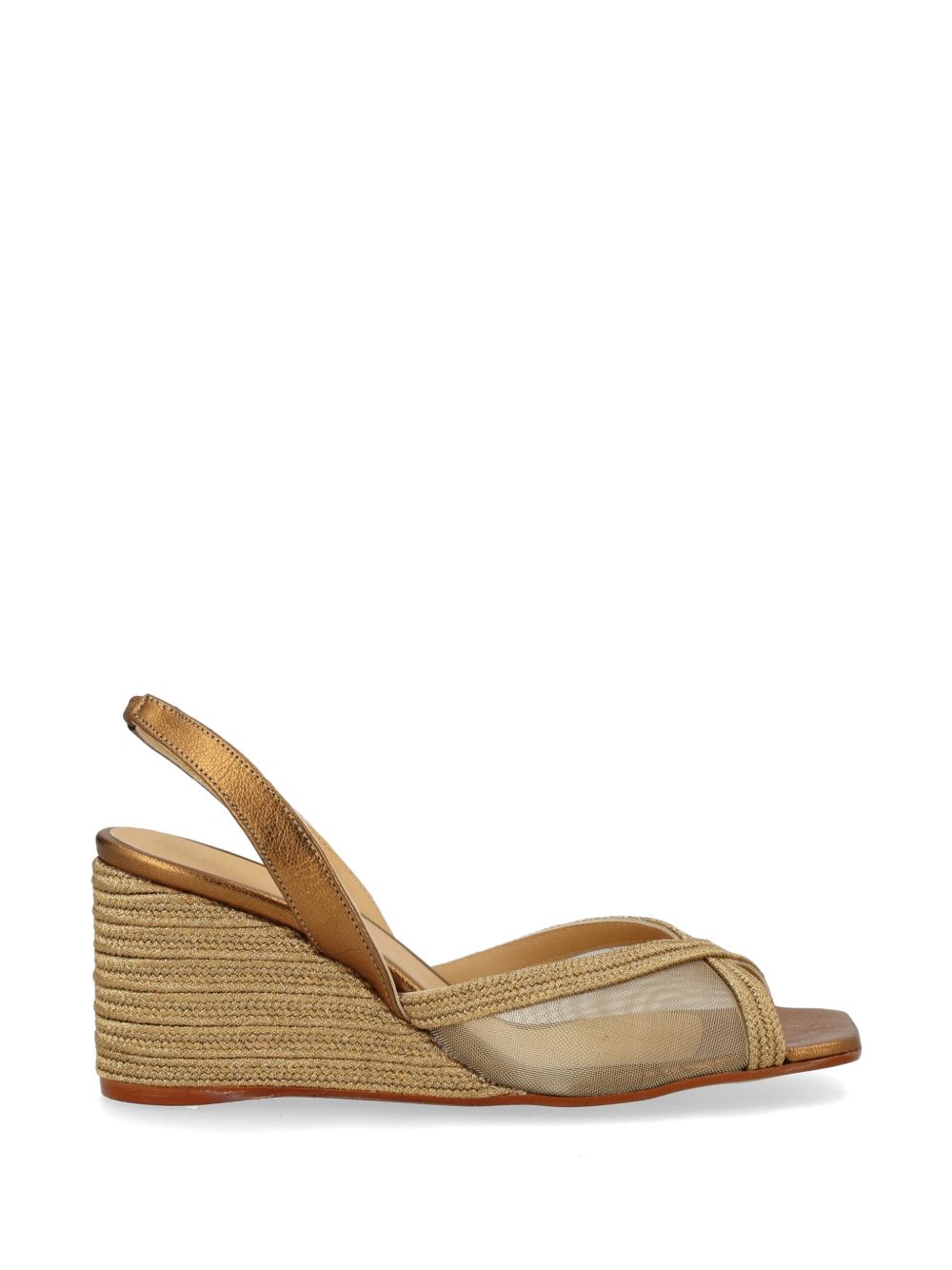 Espadrillas a zeppa Betty con punta quadrata in oro Castañer - donna 