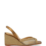 Espadrillas a zeppa Betty con punta quadrata in oro Castañer - donna 