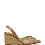 Espadrillas a zeppa Betty con punta quadrata in oro Castañer - donna 