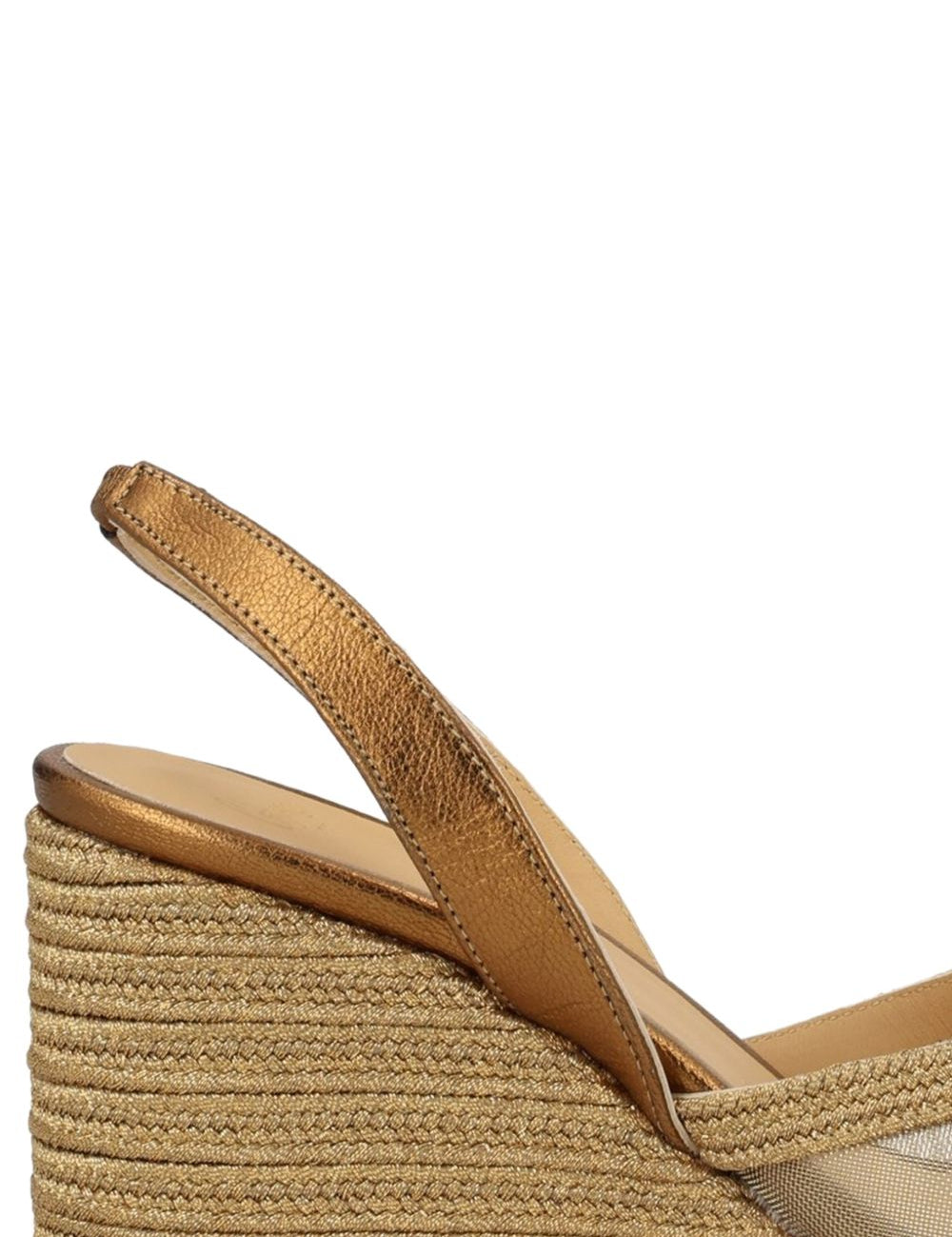 Espadrillas a zeppa Betty con punta quadrata in oro Castañer - donna 