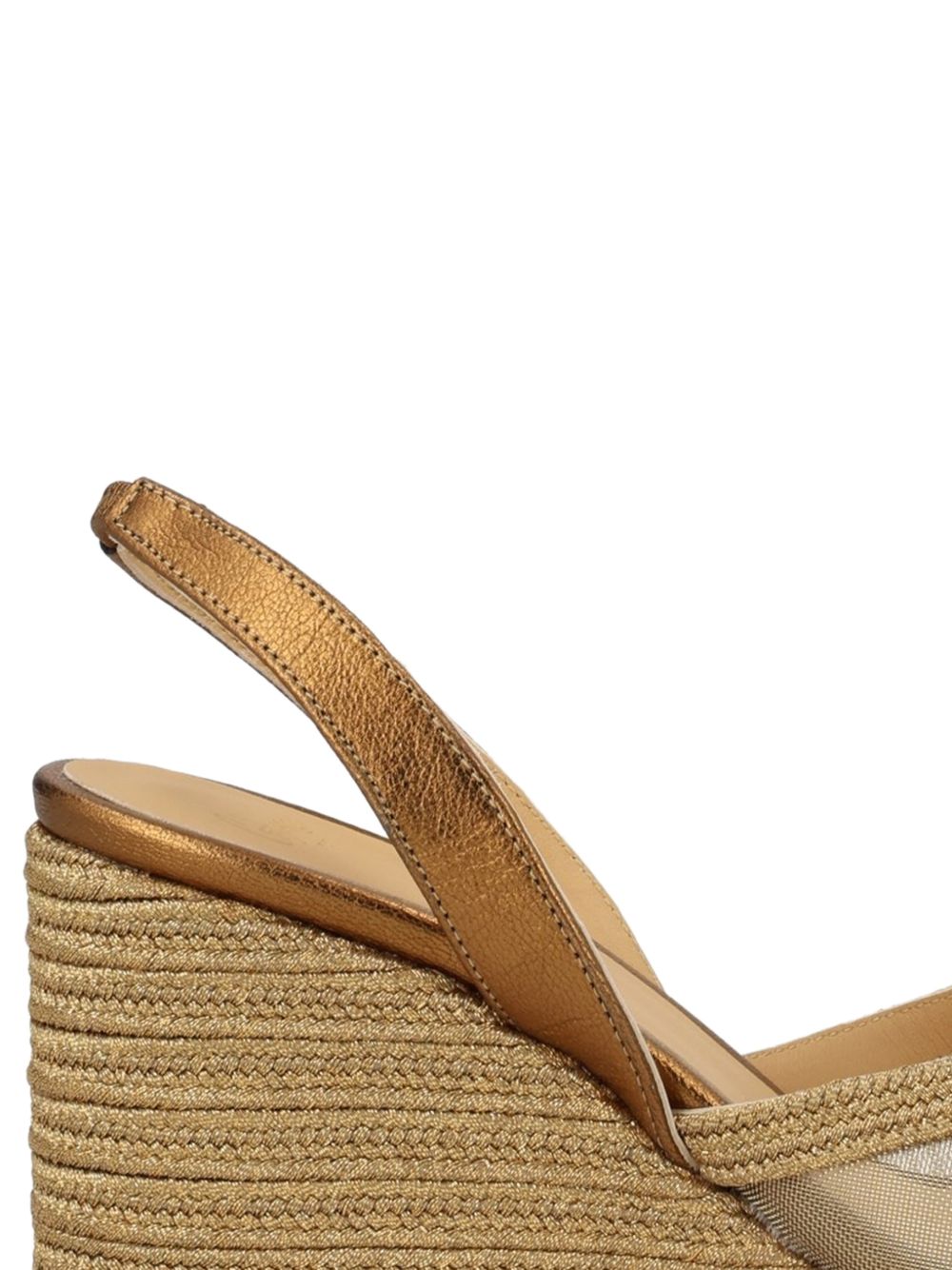 Espadrillas a zeppa Betty con punta quadrata in oro Castañer - donna 