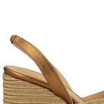 Espadrillas a zeppa Betty con punta quadrata in oro Castañer - donna 