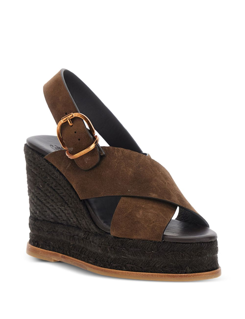 Sandali Bettina con fibbia in marrone Castañer - donna 