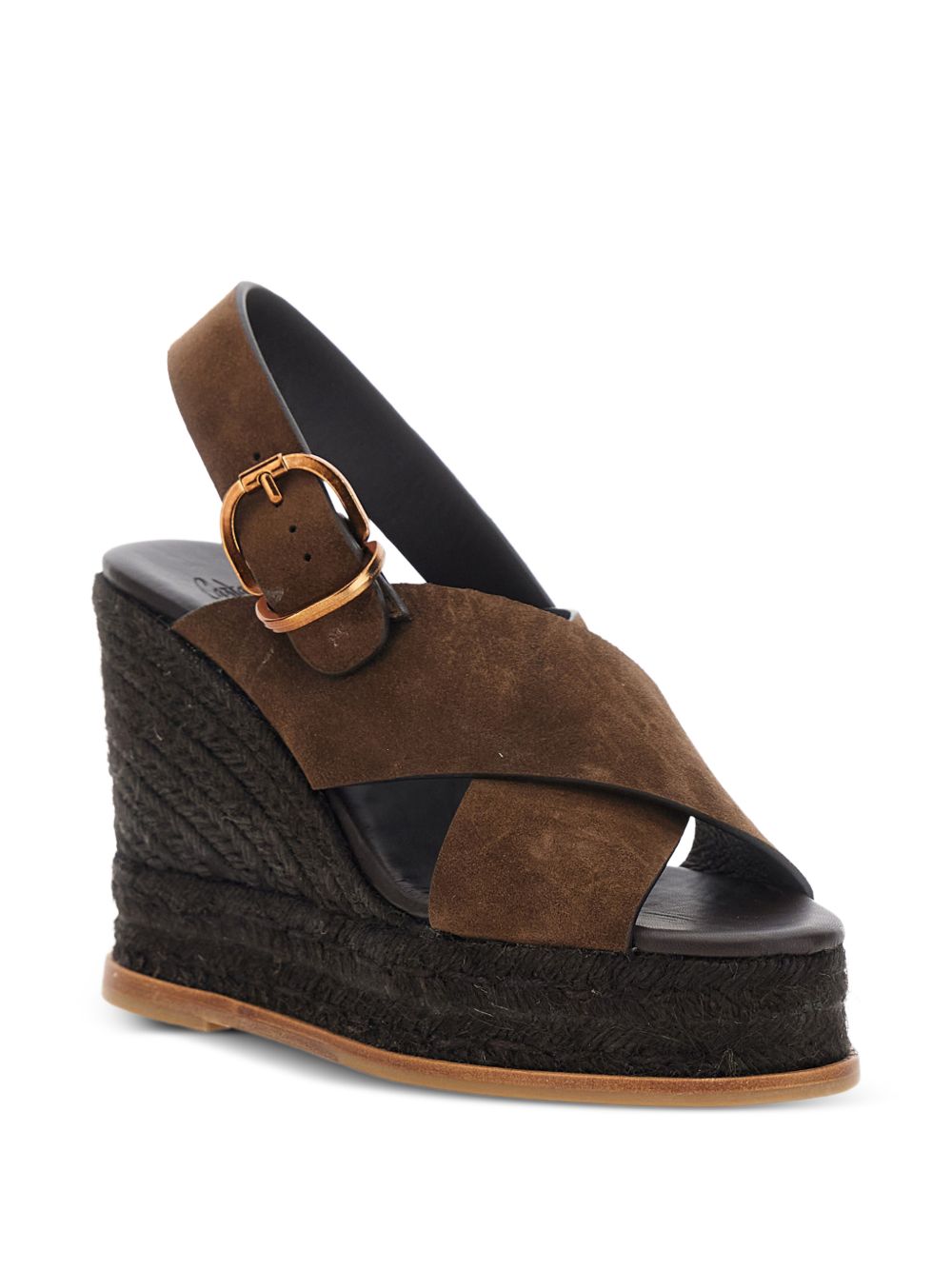 Sandali Bettina con fibbia in marrone Castañer - donna 