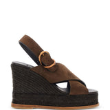 Sandali Bettina con fibbia in marrone Castañer - donna 